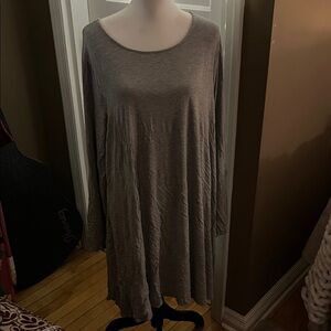 Old Navy Heather Gray Long Sleeve Dress